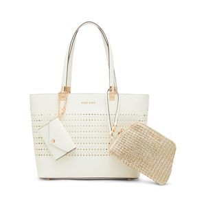Perated Tote With Straw Pouch :3